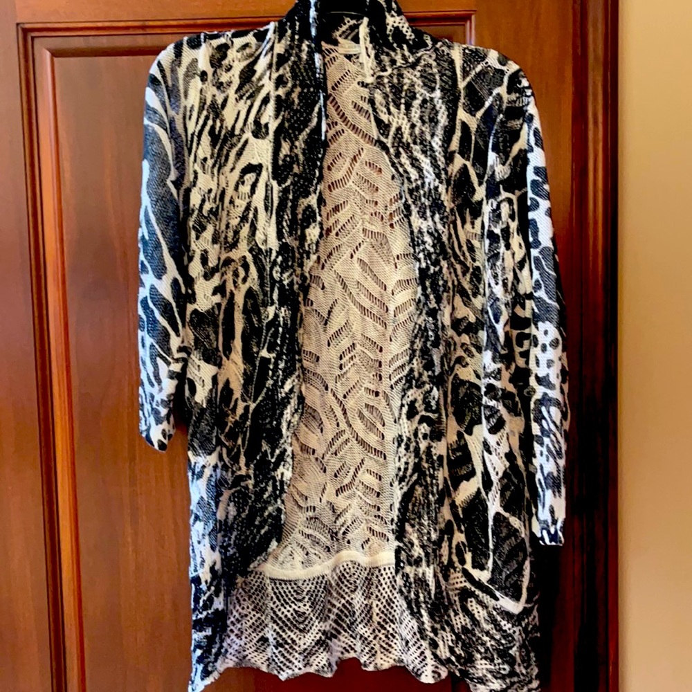 Albert Makali Black White Jacket - Size Large